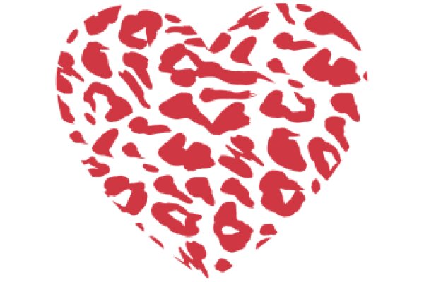 Vibrant Red Leopard Print Heart