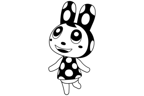 A Playful Illustration of a Bunny-like Character