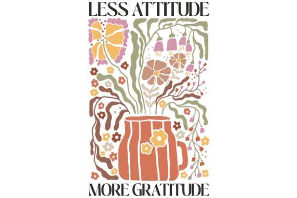 More Gratitude, Less Attitude: A Floral Illustration