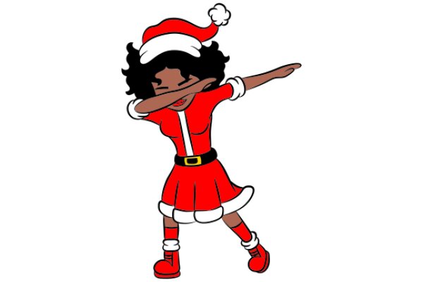 A Festive Illustration: A Character in a Santa Costume