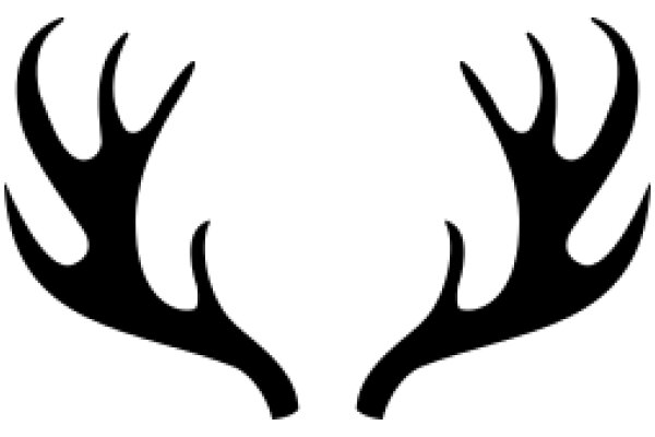 Stylized Black Antler Design