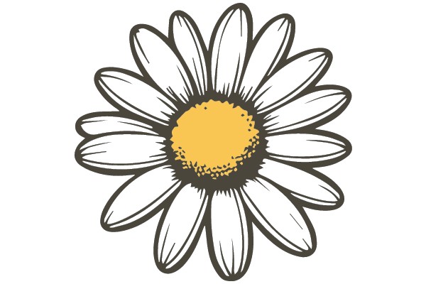 Vibrant Daisy Flower Illustration