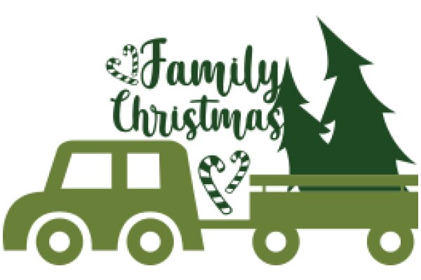 Family Christmas: A Festive Scene with a Truck and a Christmas Tree