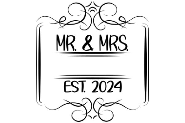 Elegant Wedding Invitation: Mr. & Mrs. Est. 2024