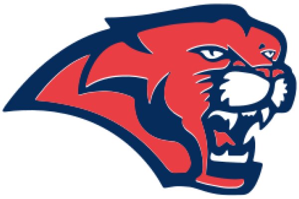 Vivid Logo: A Lion's Roar in Red and Blue