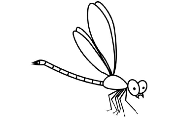 A Whimsical Illustration of a Dragonfly