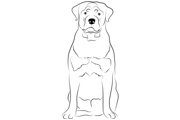 A Stylized Illustration of a Dog, Capturing Its Charm and Personality