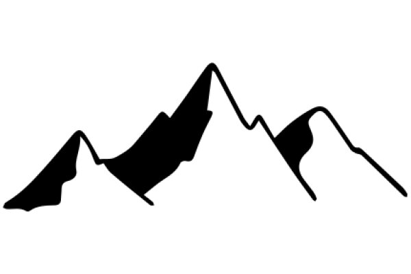 Simplistic Mountain Silhouette