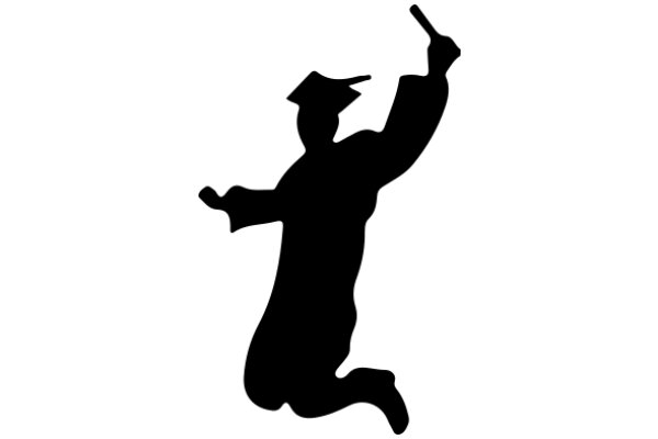 Celebrating Graduation: A Silhouette of a Graduate in a Cap and Gown