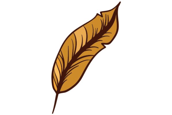 Stylized Illustration of a Brown Leaf