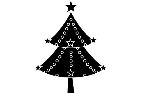 A Festive Christmas Tree Silhouette