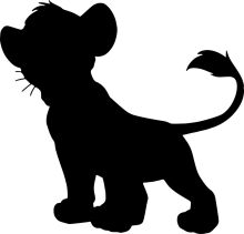 A Silhouette of a Lion-like Creature with a Tail