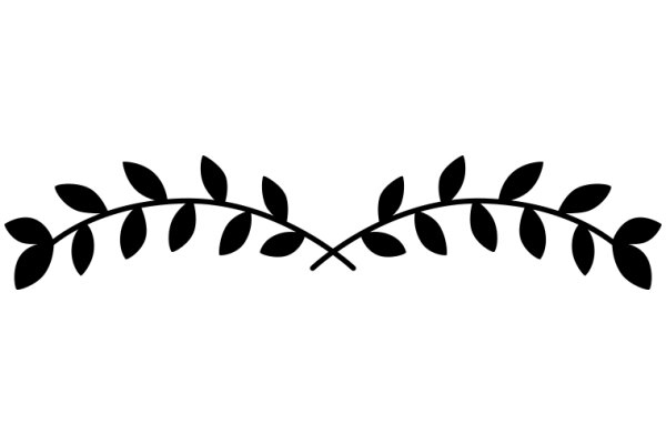 Stylized Artwork of a Branch with Leaves