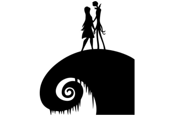 Silhouette of a Couple on a Cliff: A Symbol of Love and Adventure