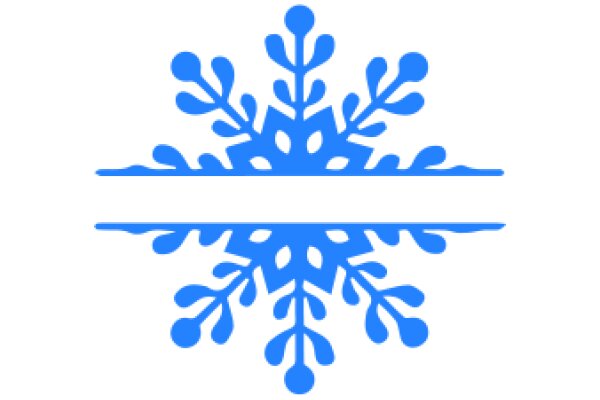 Stylized Blue Snowflake Design