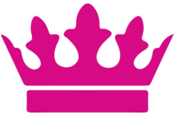 Vibrant Pink Crown Icon with Drops