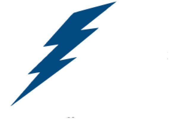 Electricity Symbol in a Solid Blue Background