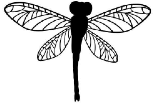 Stylized Dragonfly Silhouette