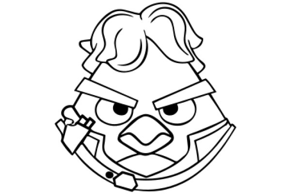 A Stylized Illustration of a Character with a Distinctive Expression