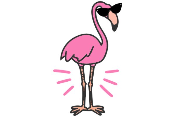 Flamingo in Sunglasses: A Whimsical Illustration