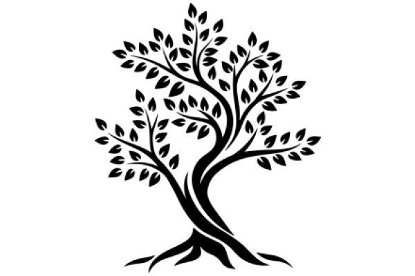 Elegant Tree Silhouette: A Symbol of Growth and Strength