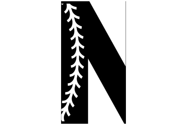 Stylized Letter 'N' with a Tree Branch Design