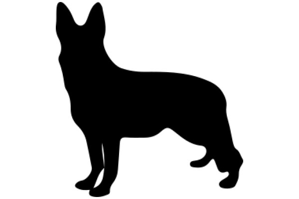 Silhouette of a Dog: A Graphic Representation of a Canine Companion