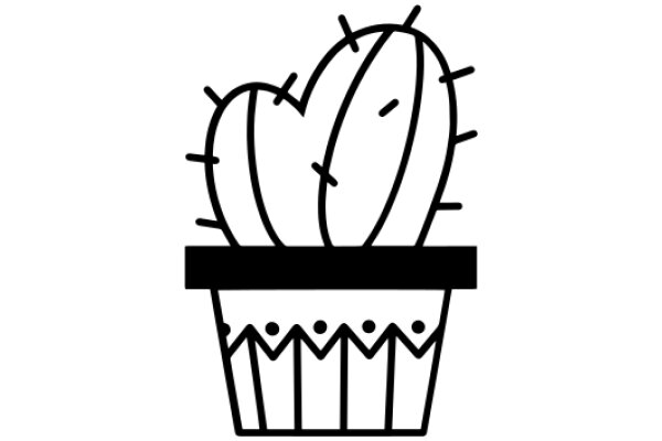 A Simple, White Background with a Cactus Icon