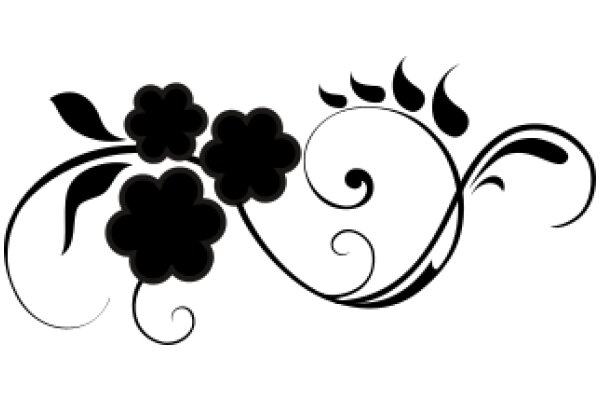 Elegant Black Flower Design