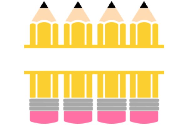 A Collection of Yellow Pencils with Pink Erasers