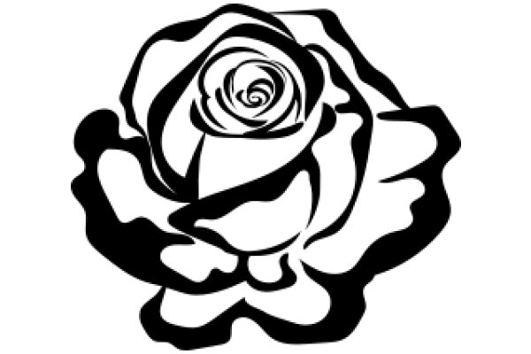 Stylized Rose with Swirling Patterns