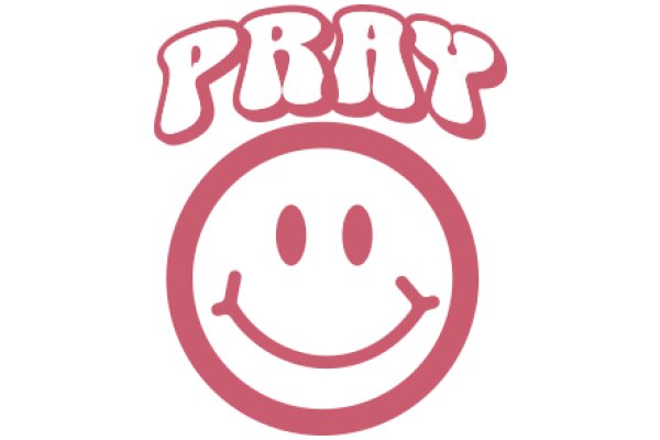 Smiling Emoji with the Word 'Pray' in a Stylized Font