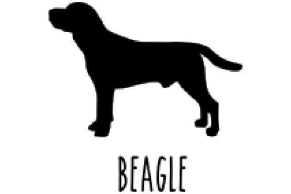 A Silhouette of a Dog with the Word 'Beagle' Below It