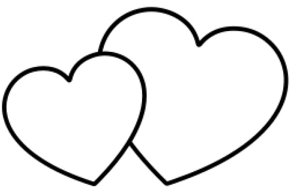 Two Hearts in a White Background