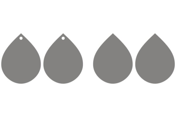 Three Drops of Water on a White Background