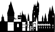 Silhouette of a Medieval Town: A Gothic Architecture Panorama