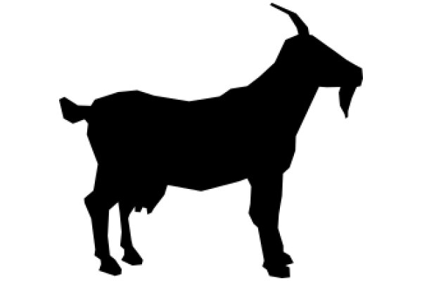 Silhouette of a Goat: A Minimalist Artwork