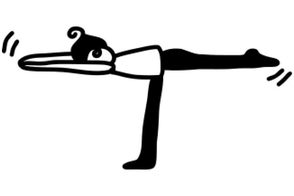 A Playful Cartoon of a Bird in a Human-like Pose