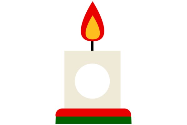 A Vivid Illustration of a Candle on a Cake