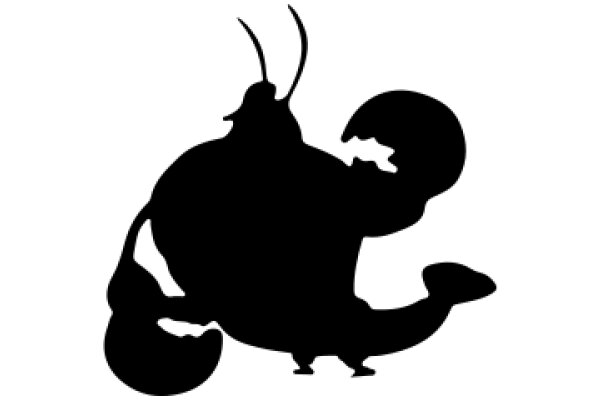 A Silhouette of a Lobster with a Human-like Posture