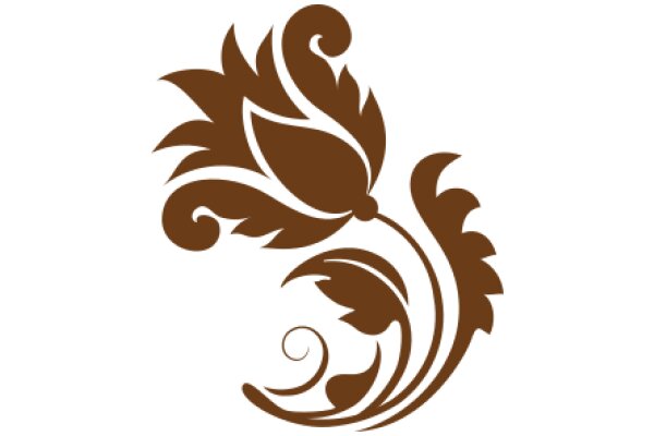 Stylized Brown Flower Design