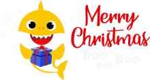 Merry Christmas: A Festive Greeting from a Friendly Shark