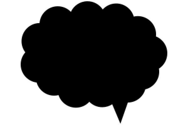 A Solid Black Speech Bubble