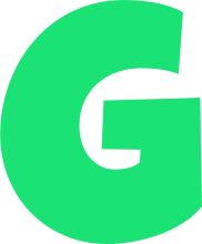 Vibrant Green Letter G on a White Background