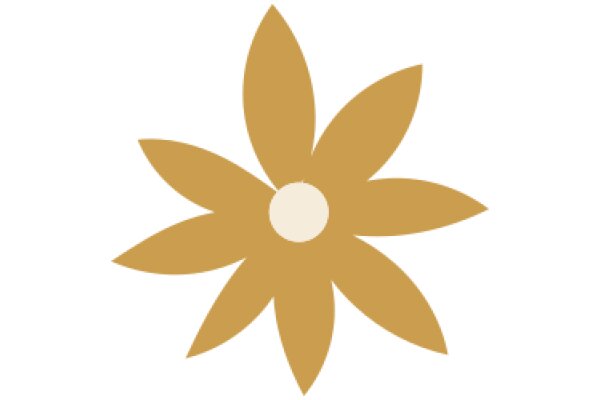 Stylized Flower Icon with a White Center