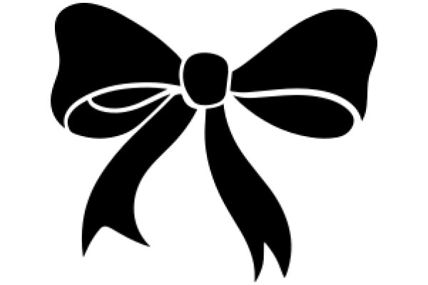 Stylish Black Bow on White Background