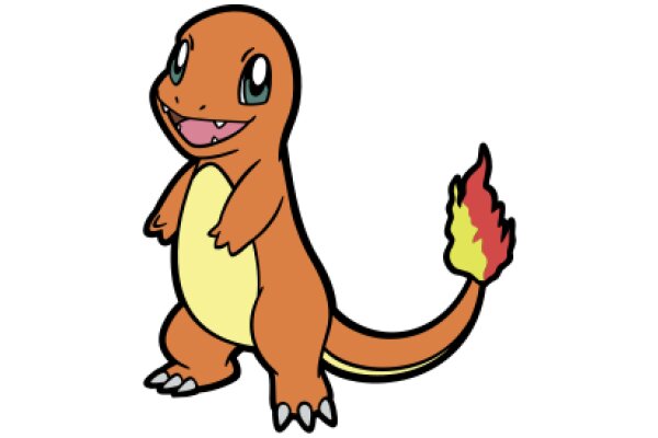 Charming Cartoon Pokémon: A Delightful Illustration of Charmander