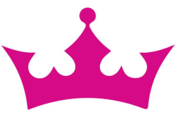 Vibrant Pink Crown with a Heart-Shaped Top