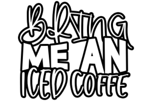 Hand-Drawn Sign for a Coffee Shop Specializing in Iced Coffee