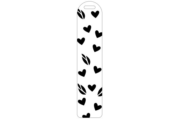 A Playful Twist on a Phone Case: A Heartfelt Design with Black Hearts